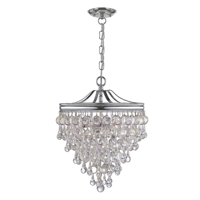 Crystorama Calypso 15" Mini Chandelier in Polished Chrome Crystorama Calypso 15" Mini Chandelier in Polished Chrome