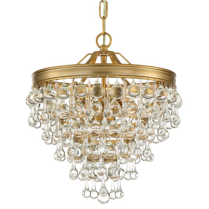 Crystorama Calypso 6-Light 15" Mini Chandelier in Vibrant Gold Crystorama Calypso 6-Light 15" Mini Chandelier in Vibrant Gold