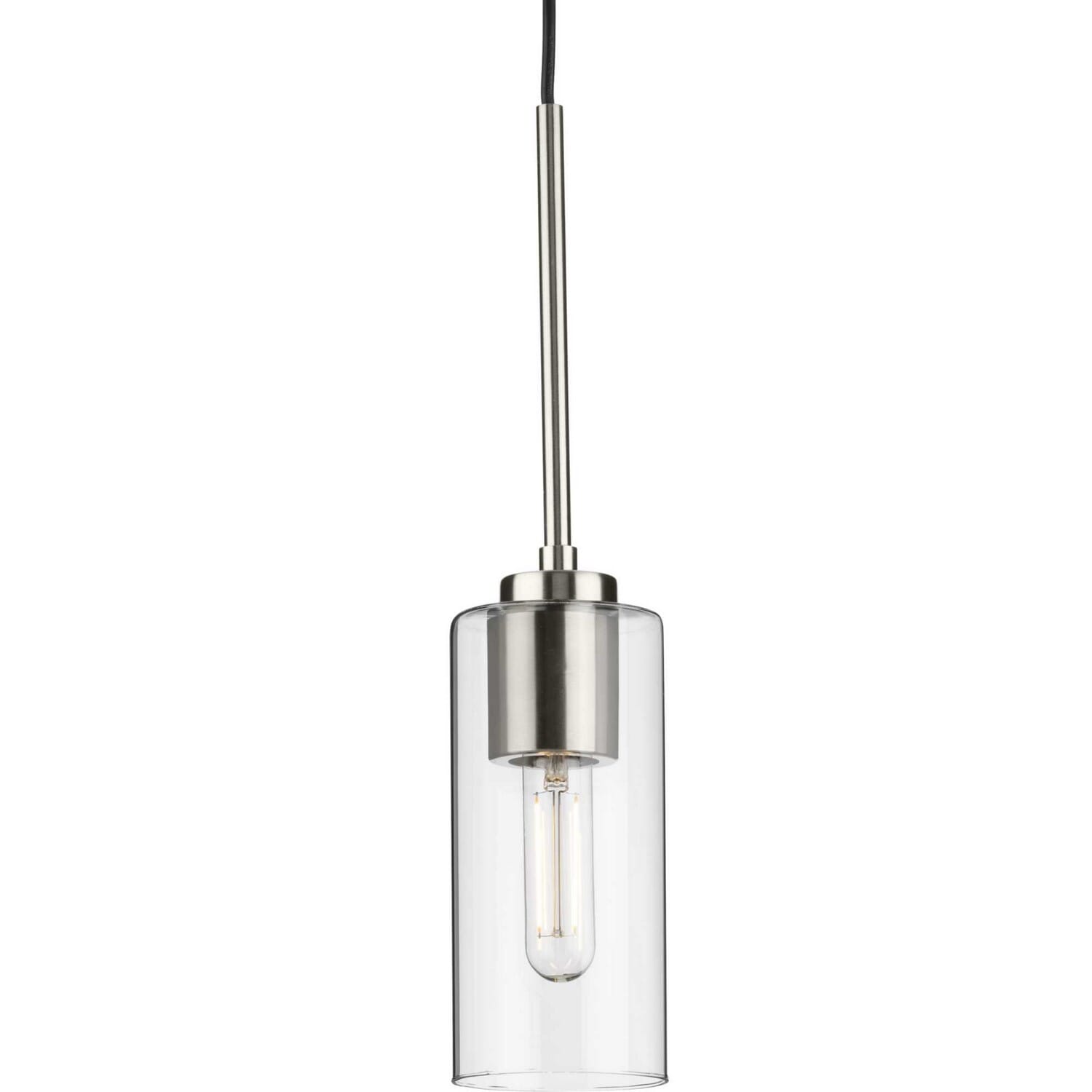 Brushed Nickel One Light Pendant from the Cofield Collection