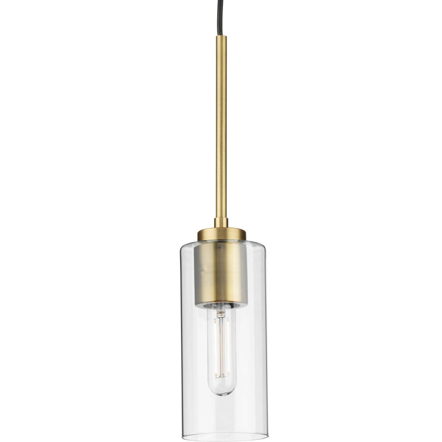 Vintage Brass One Light Pendant from the Cofield Collection