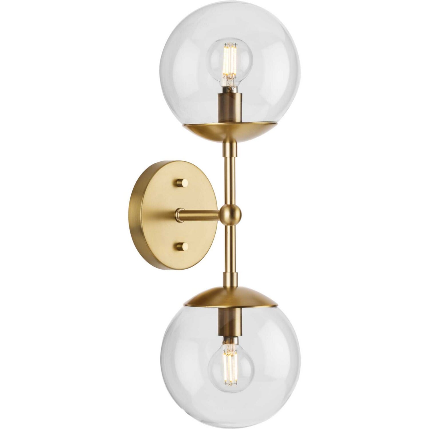 Brushed Bronze Two Light Wall Sconce from the Atwell Collection