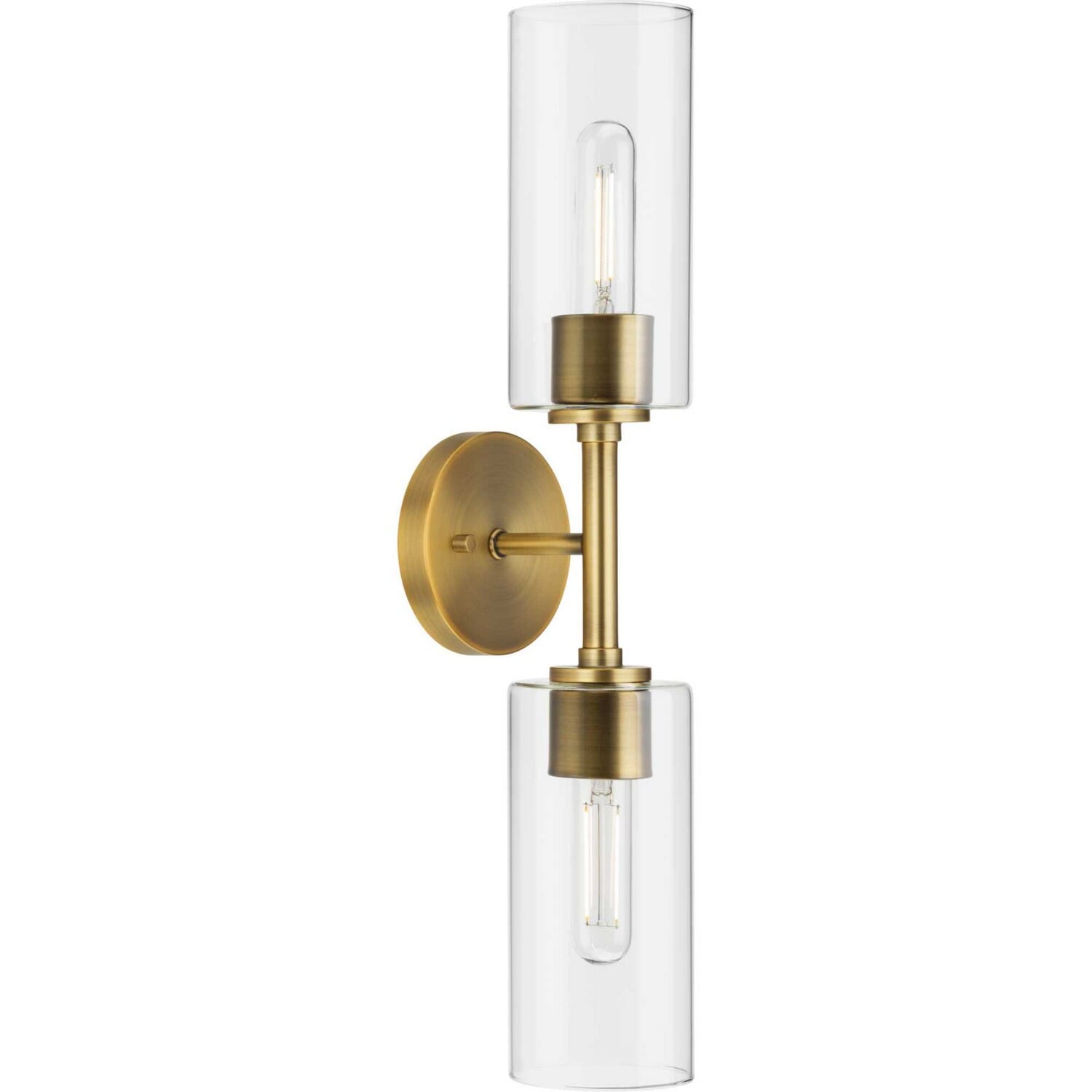 Vintage Brass Two Light Wall Bracket from the Cofield Collection