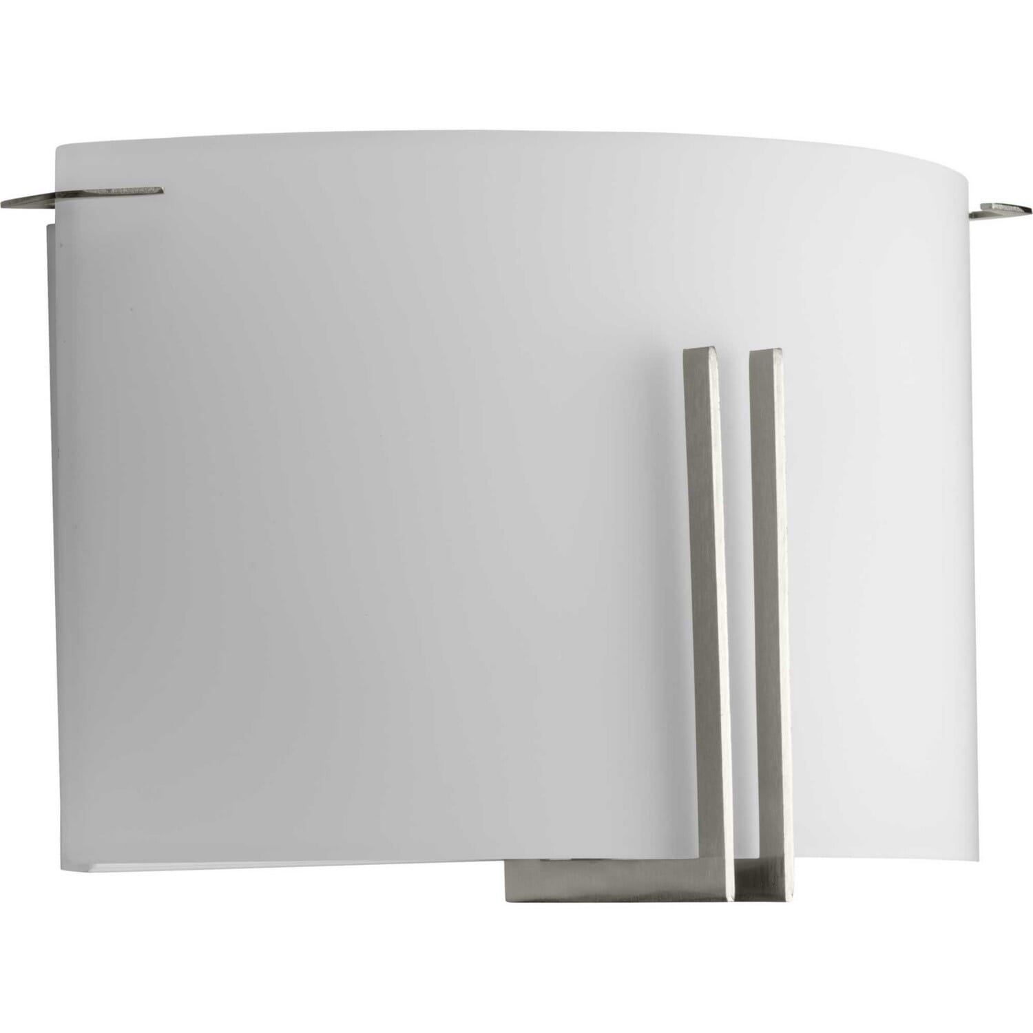 Brushed Nickel Two Light Wall Sconce from the Modern Glass Sconce Collection