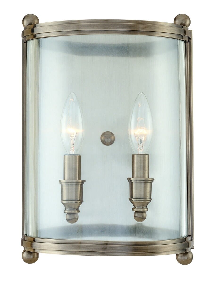 Mansfield 2-Light 13"" Wall Sconce in Antique Nickel -  Hudson Valley, 1302-AN