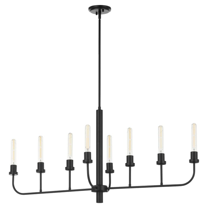 Eight Light Linear Chandelier by Quorum Eight Light Linear Chandelier by Quorum