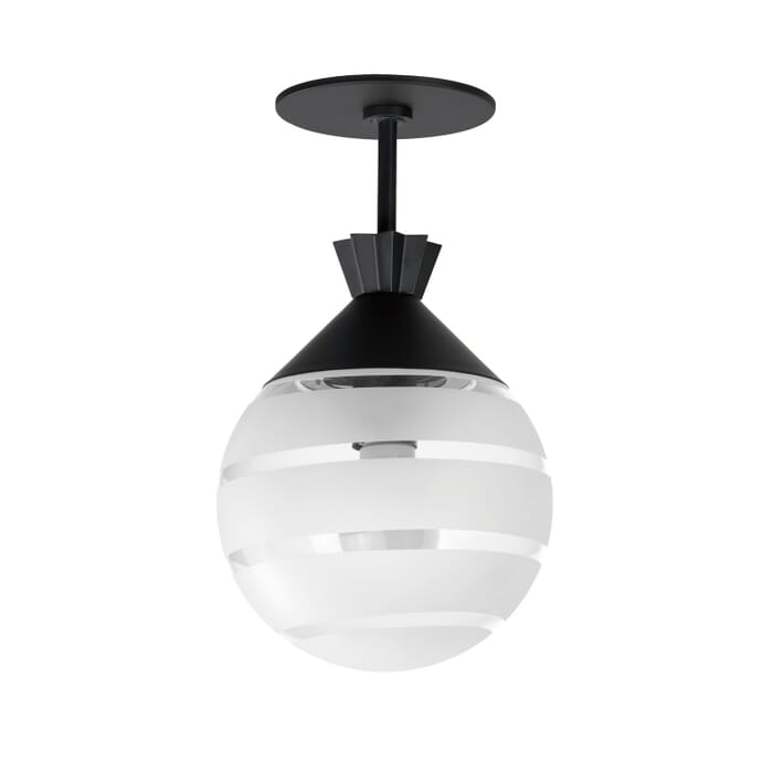 Copacabana 1-Light Semi-Flush with Pendant in Black Copacabana 1-Light Semi-Flush with Pendant in Black