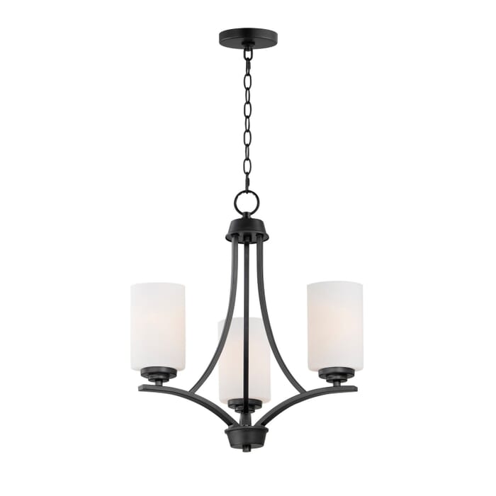 Deven 3-Light Chandelier in Black Deven 3-Light Chandelier in Black