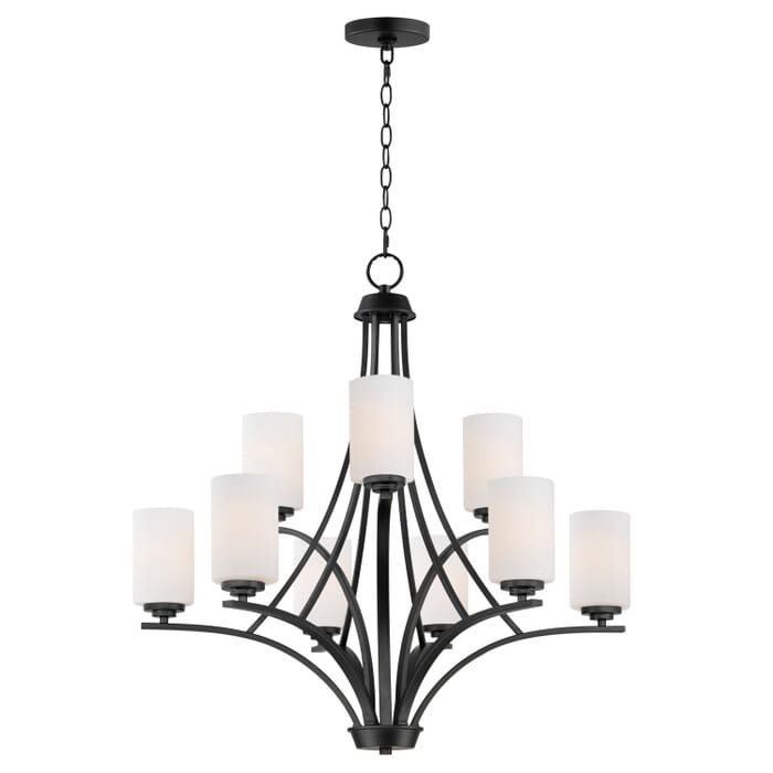 Deven 9-Light Chandelier in Black Deven 9-Light Chandelier in Black