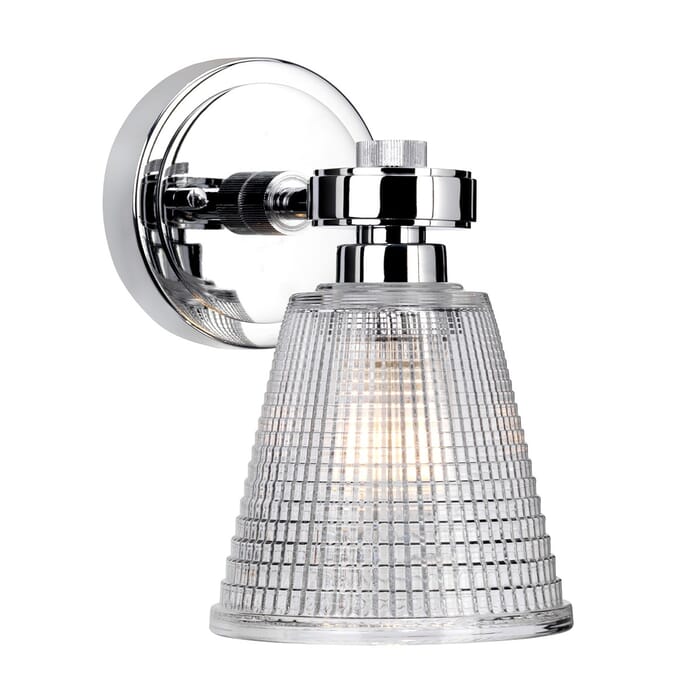 Gunnislake 1-Light Bathroom Vanity Light in Polished Chrome Gunnislake 1-Light Bathroom Vanity Light in Polished Chrome