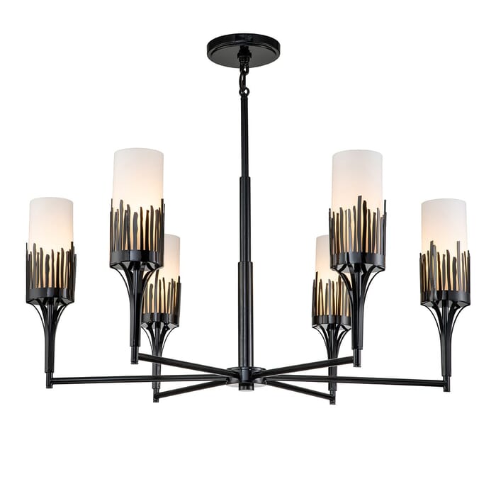 Sawgrass 6-Light Chandelier in Matte Black Sawgrass 6-Light Chandelier in Matte Black