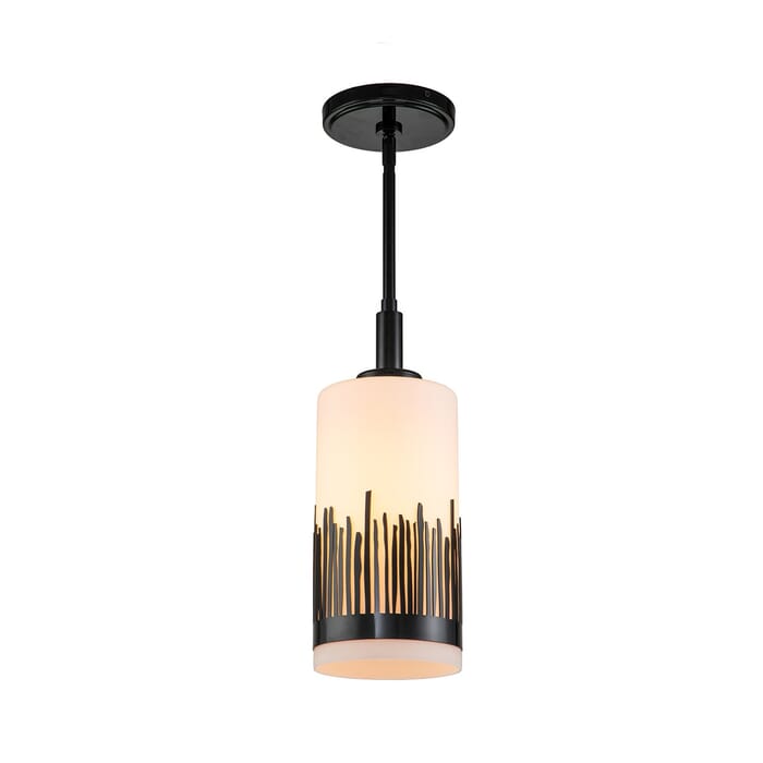 Sawgrass 1-Light Mini Pendant in Laquered Black Sawgrass 1-Light Mini Pendant in Laquered Black
