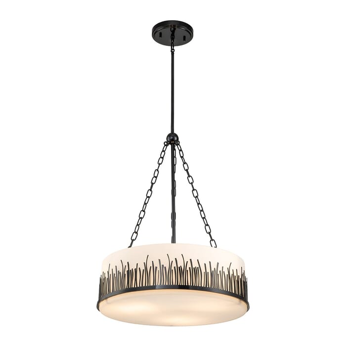 Sawgrass 3-Light Pendant in Laquered Black Sawgrass 3-Light Pendant in Laquered Black