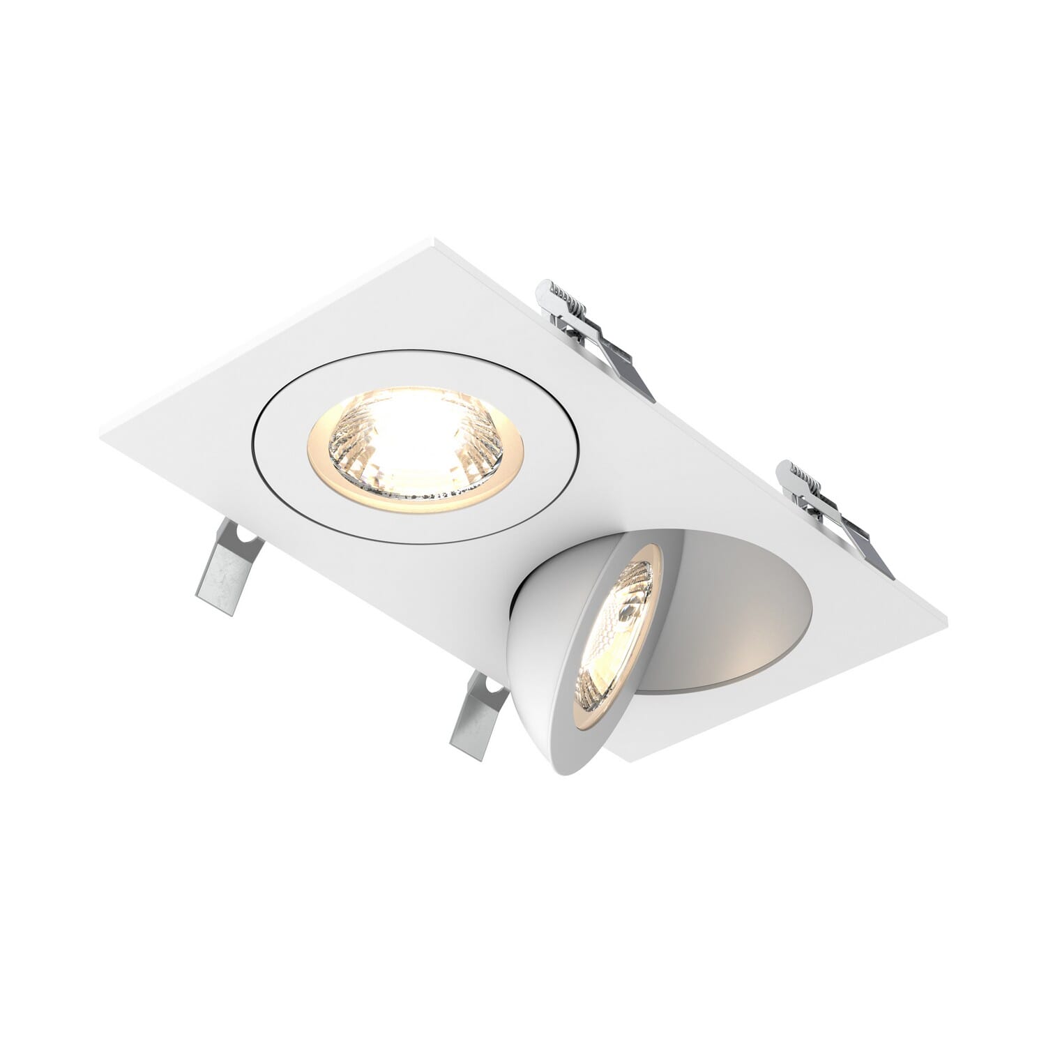 2-Light Double Recessed in White