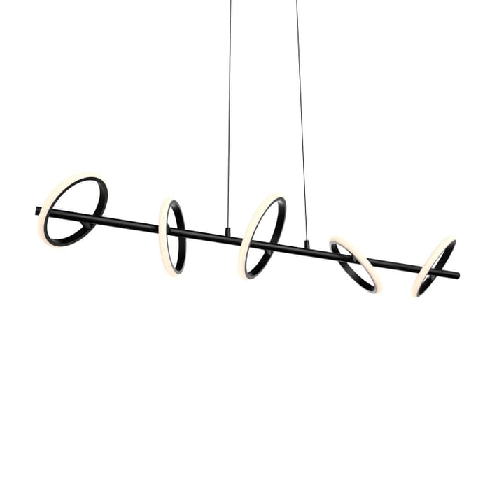 5-Light Linear Pendant in Black 5-Light Linear Pendant in Black