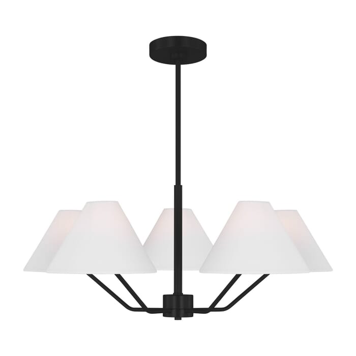 Burke 5-Light Chandelier in Midnight Black by Drew & Jonathan Burke 5-Light Chandelier in Midnight Black by Drew & Jonathan
