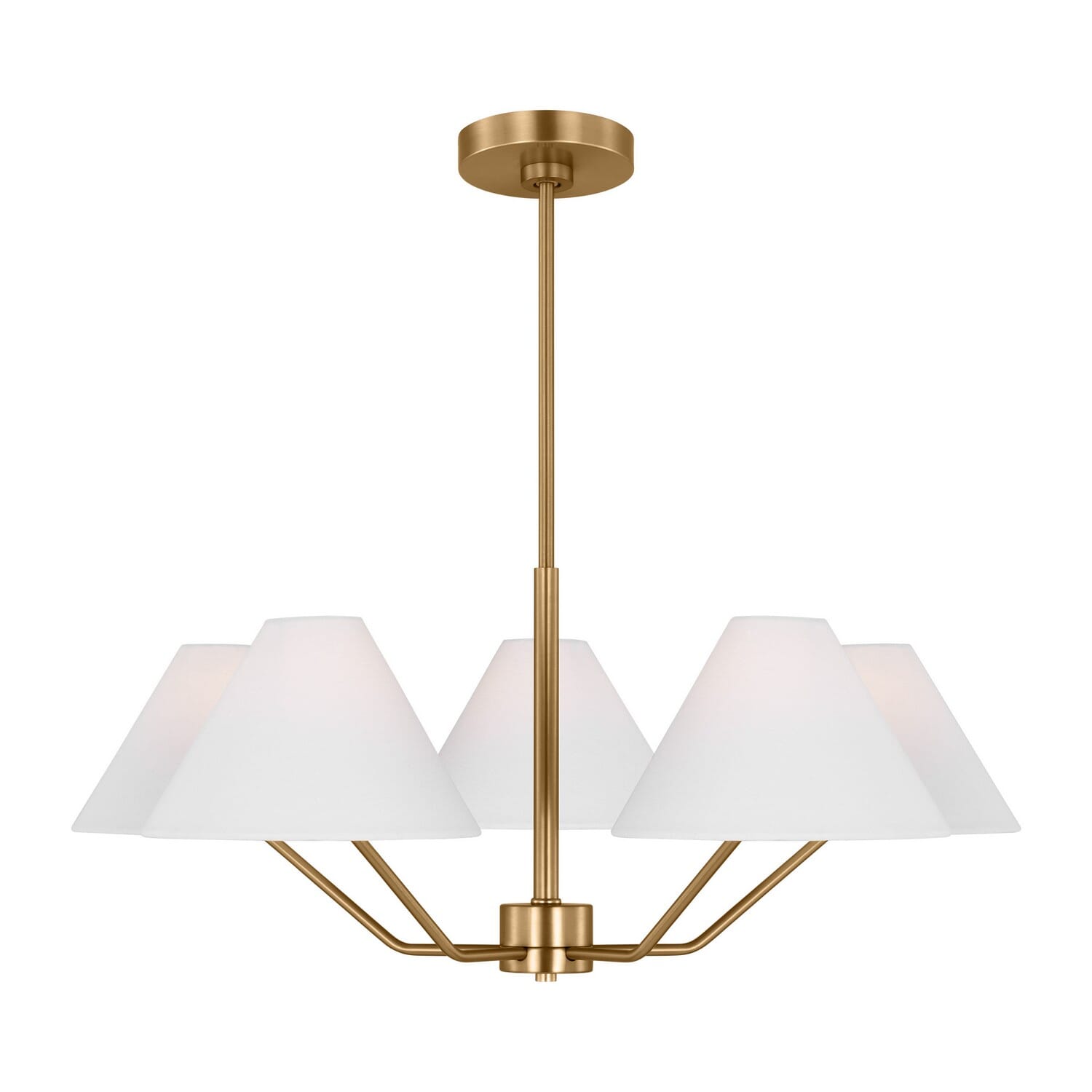 Burke 5-Light Chandelier in Satin Brass by Drew & Jonathan