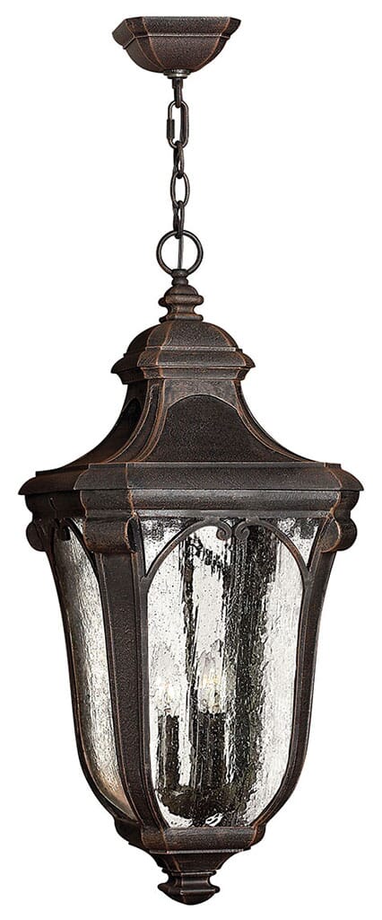 Mocha LED Hanging Lantern from the Trafalgar Collection
