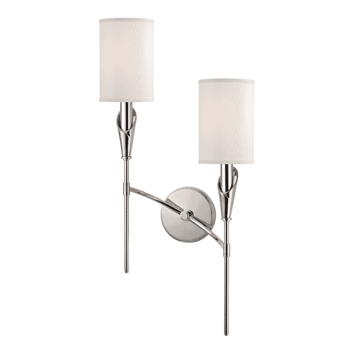 Hudson Valley Tate 2-Light 26" Wall Sconce in Polished Nickel Hudson Valley Tate 2-Light 26" Wall Sconce in Polished Nickel