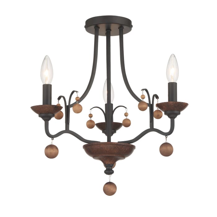 Three Light Semi Flush Mount Three Light Semi Flush Mount