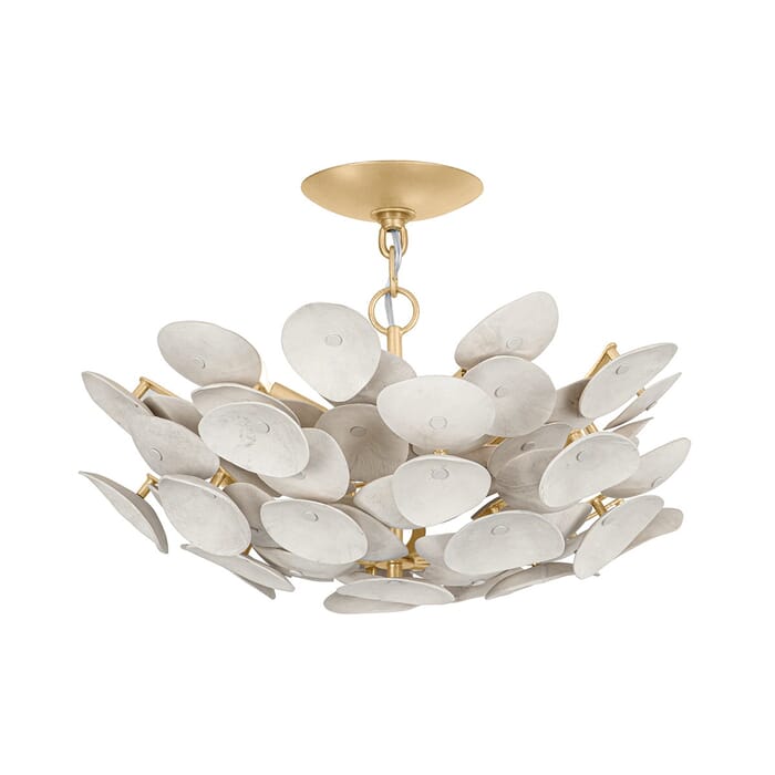 Three Light Semi Flush Mount by Corbett Lighting Three Light Semi Flush Mount by Corbett Lighting