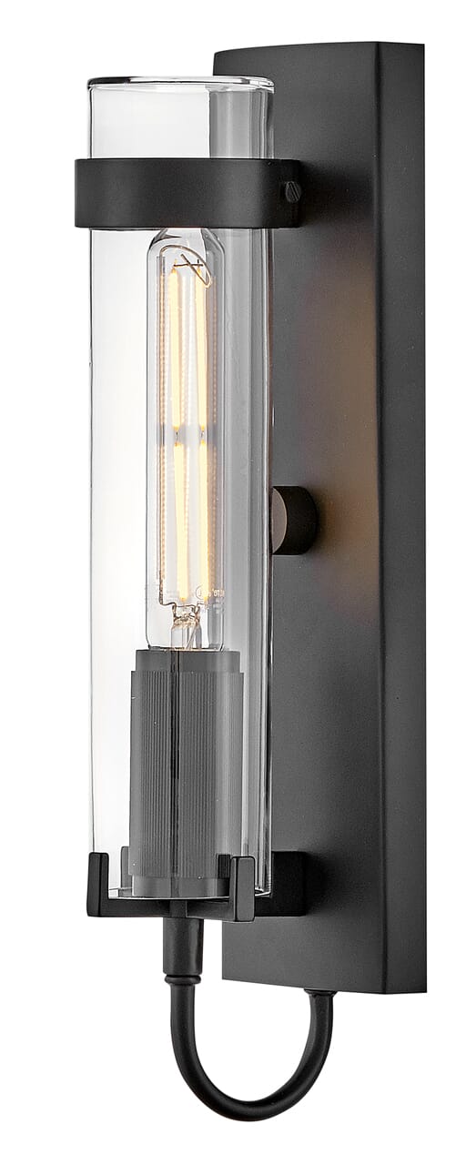 Black LED Wall Mount Lantern from the Ryden Collection