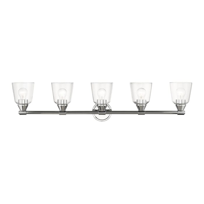 Catania 5-Light Bathroom Vanity Sconce in Polished Chrome Catania 5-Light Bathroom Vanity Sconce in Polished Chrome
