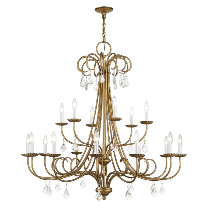 Daphne 18-Light Chandelier in Antique Gold Leaf Daphne 18-Light Chandelier in Antique Gold Leaf
