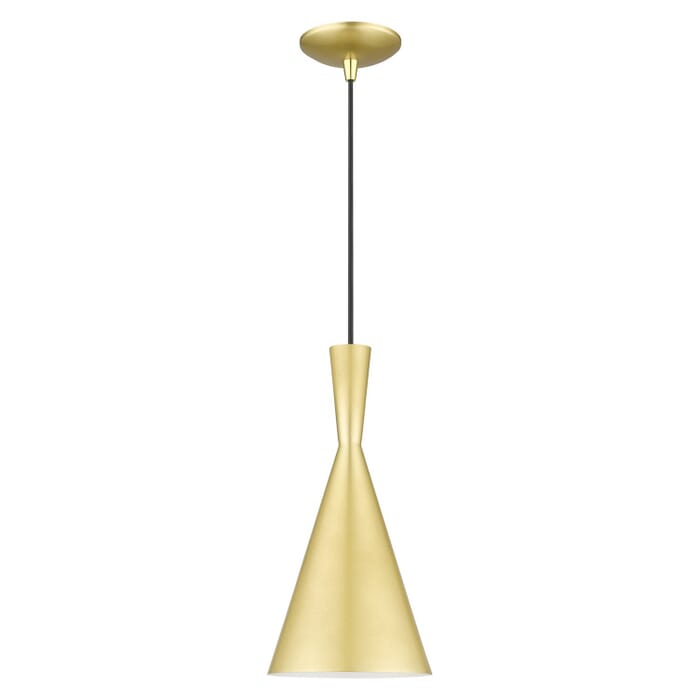Waldorf 1-Light Pendant in Soft Gold with Polished Brass Waldorf 1-Light Pendant in Soft Gold with Polished Brass
