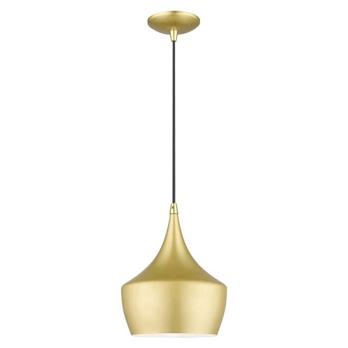 Waldorf 1-Light Pendant in Soft Gold with Polished Brass Waldorf 1-Light Pendant in Soft Gold with Polished Brass