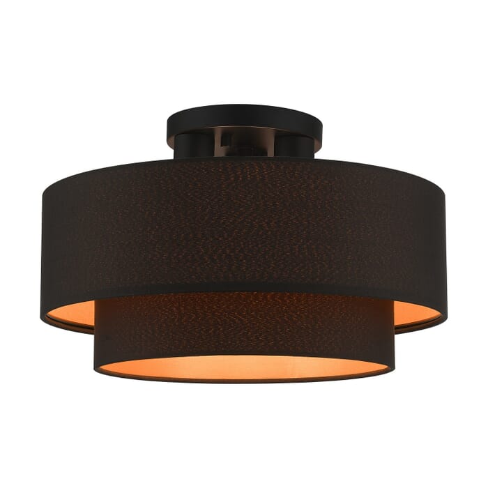 Sentosa 3-Light Semi-Flush Mount in Black Sentosa 3-Light Semi-Flush Mount in Black