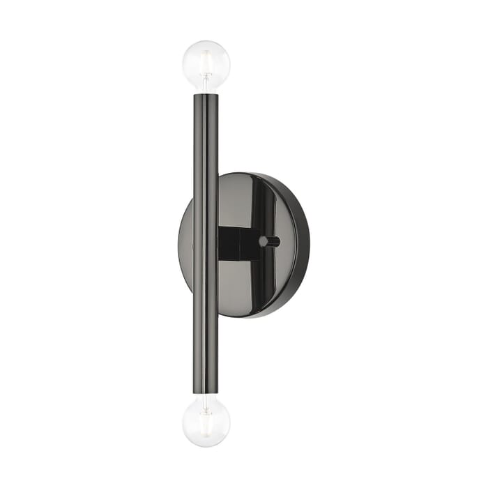Copenhagen 2-Light Wall Sconce in Black Chrome Copenhagen 2-Light Wall Sconce in Black Chrome