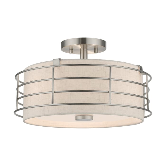 Blanchard 3-Light Semi-Flush Mount in Brushed Nickel Blanchard 3-Light Semi-Flush Mount in Brushed Nickel
