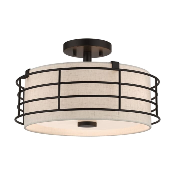Blanchard 3-Light Semi-Flush Mount in English Bronze Blanchard 3-Light Semi-Flush Mount in English Bronze