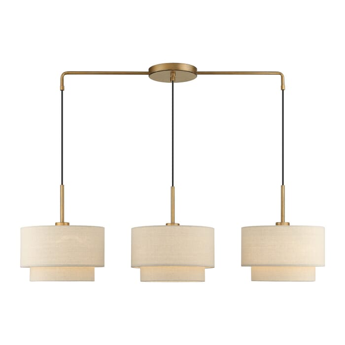 Bellingham 3-Light Linear Chandelier in Antique Gold Leaf Bellingham 3-Light Linear Chandelier in Antique Gold Leaf