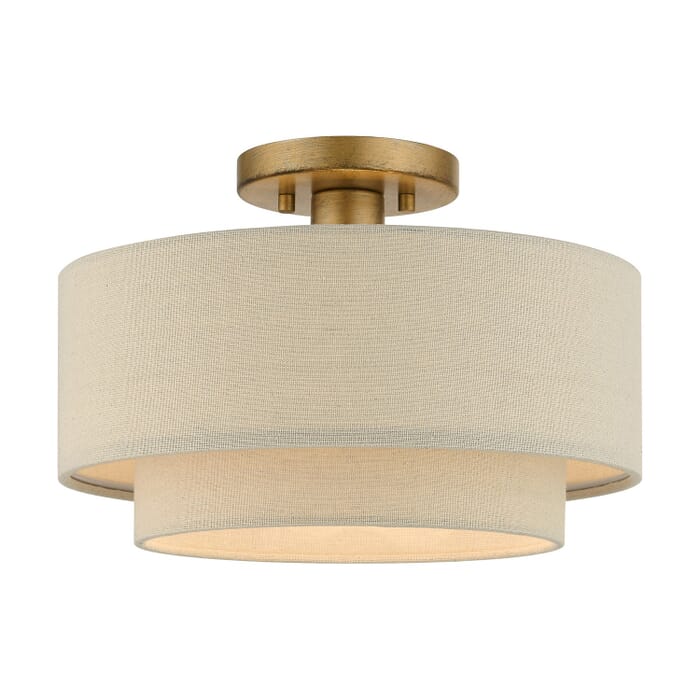 Bellingham 1-Light Semi-Flush Mount in Antique Gold Leaf Bellingham 1-Light Semi-Flush Mount in Antique Gold Leaf