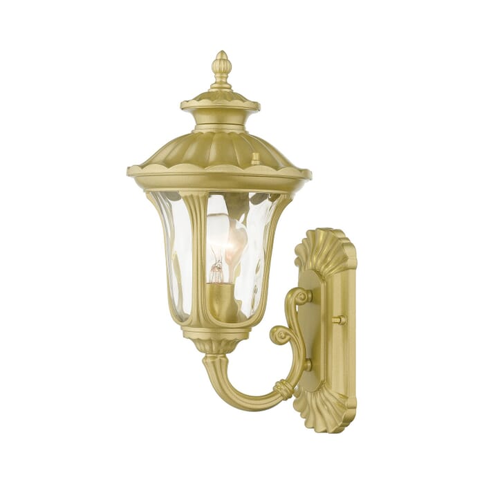 Oxford 1-Light Outdoor Wall Lantern in Soft Gold Oxford 1-Light Outdoor Wall Lantern in Soft Gold