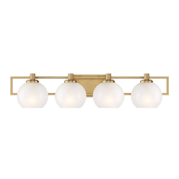 Cowen 4-Light Bathroom Vanity Light in Brushed Gold Cowen 4-Light Bathroom Vanity Light in Brushed Gold