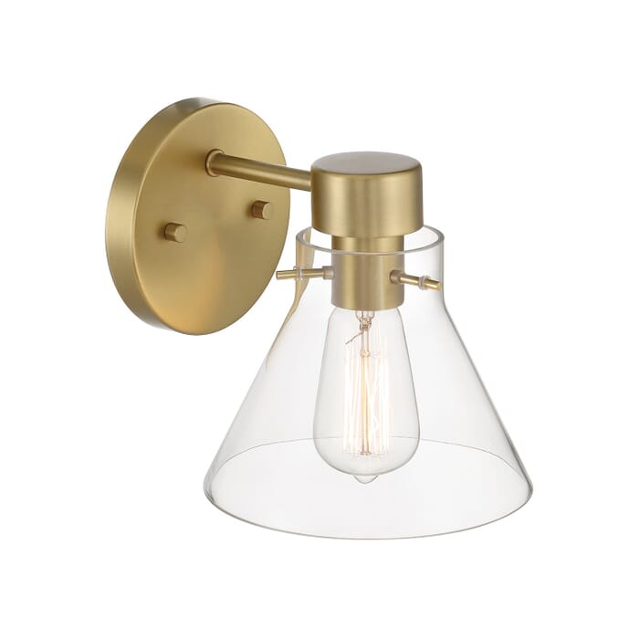 Willow Creek (existing DF extension) 1-Light Wall Sconce in Brushed Gold Willow Creek (existing DF extension) 1-Light Wall Sconce in Brushed Gold