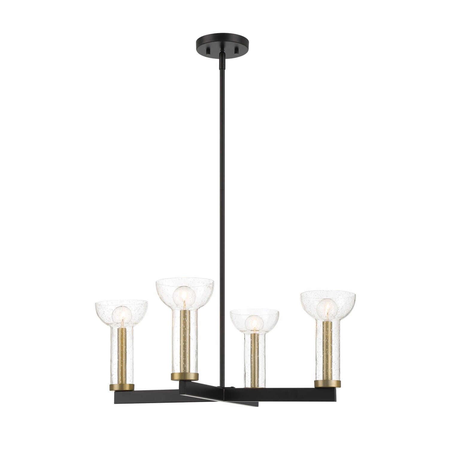 Nova 4-Light Chandelier in Matte Black