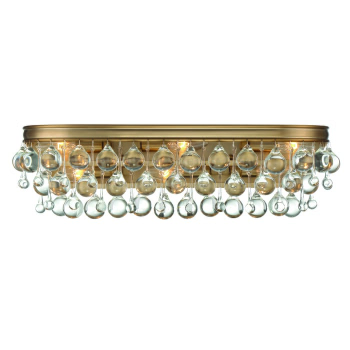 Crystorama Calypso 6-Light Bathroom Vanity Light in Vibrant Gold with Clear Glass Drops Crystals Crystorama Calypso 6-Light Bathroom Vanity Light in Vibrant Gold with Clear Glass Drops Crystals