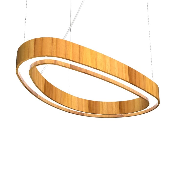 Organic LED Pendant in Teak Organic LED Pendant in Teak