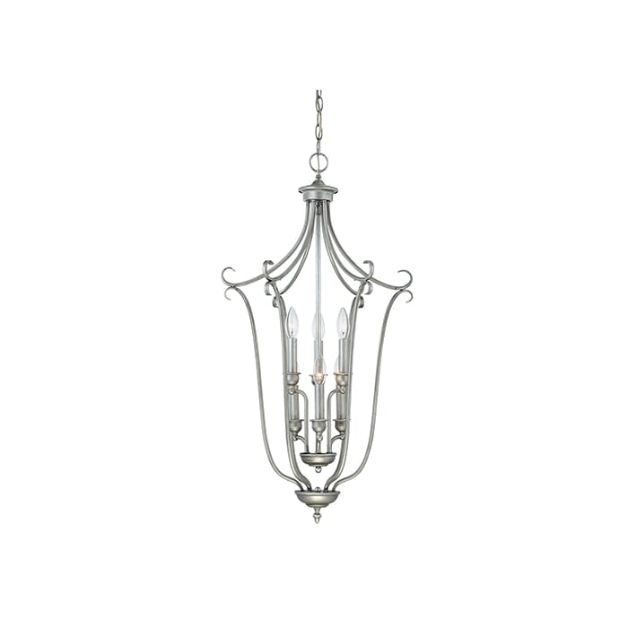 Millennium Lighting Fulton 6-Light Foyer/Hall Lantern in Rubbed Silver Millennium Lighting Fulton 6-Light Foyer/Hall Lantern in Rubbed Silver