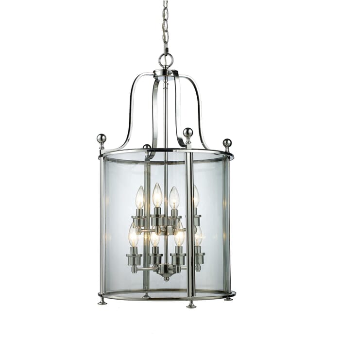 Z-Lite Wyndham 8-Light Pendant Light In Chrome Z-Lite Wyndham 8-Light Pendant Light In Chrome