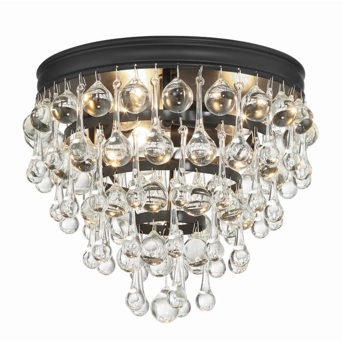 Three Light Flush Mount by Crystorama Three Light Flush Mount by Crystorama