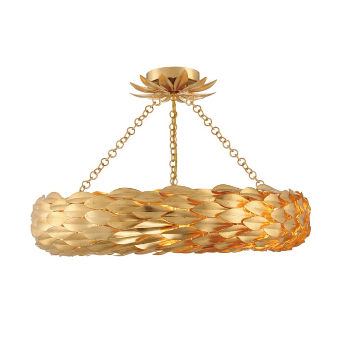 Six Light Semi Flush Mount by Crystorama Six Light Semi Flush Mount by Crystorama