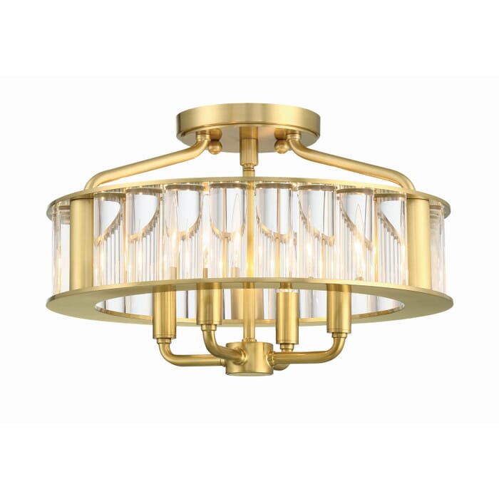 Four Light Semi Flush Mount by Crystorama Four Light Semi Flush Mount by Crystorama