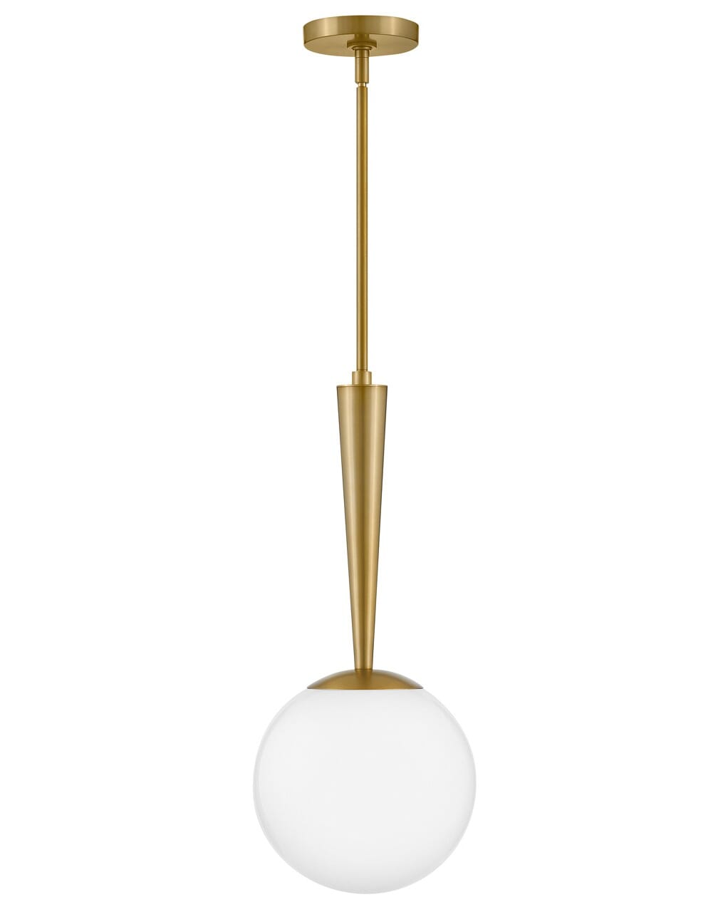 Lacquered Brass LED Pendant from the Izzy Collection