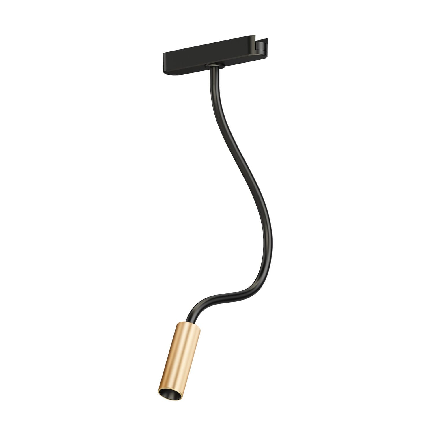 Continuum - Track 1-Light LED Track Light in Black with Gold
