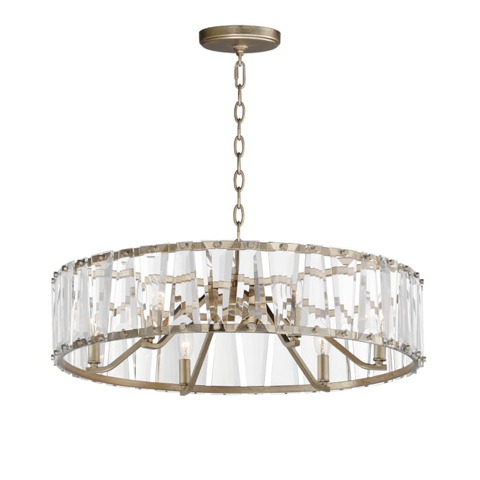 Odeon 6-Light Chandelier in Golden Silver Odeon 6-Light Chandelier in Golden Silver