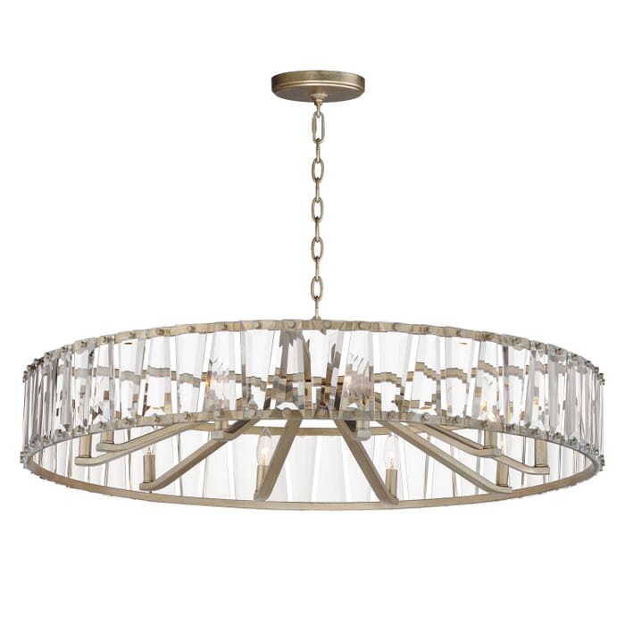 Odeon 10-Light Chandelier in Golden Silver Odeon 10-Light Chandelier in Golden Silver